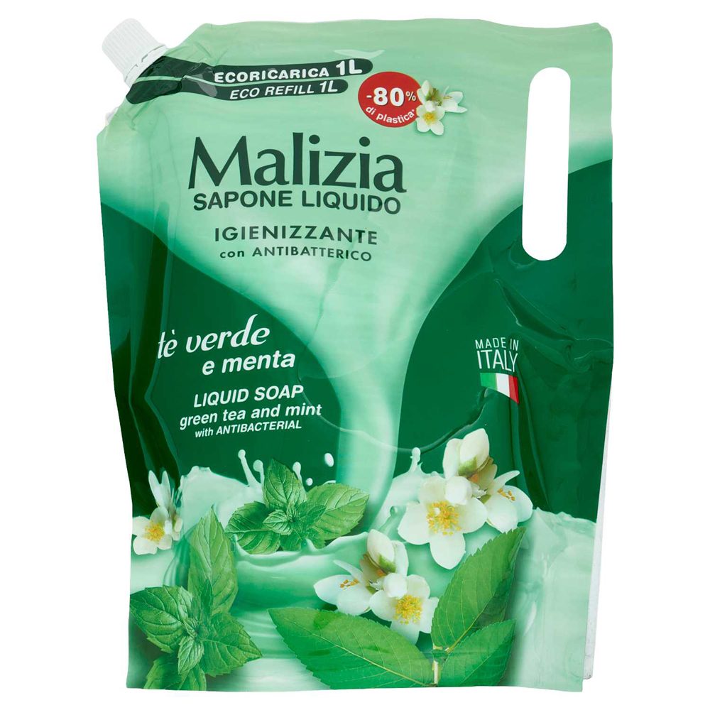 Sapun Lichid, Malizia, Rezerva 1 L Antibacterian Green Tea