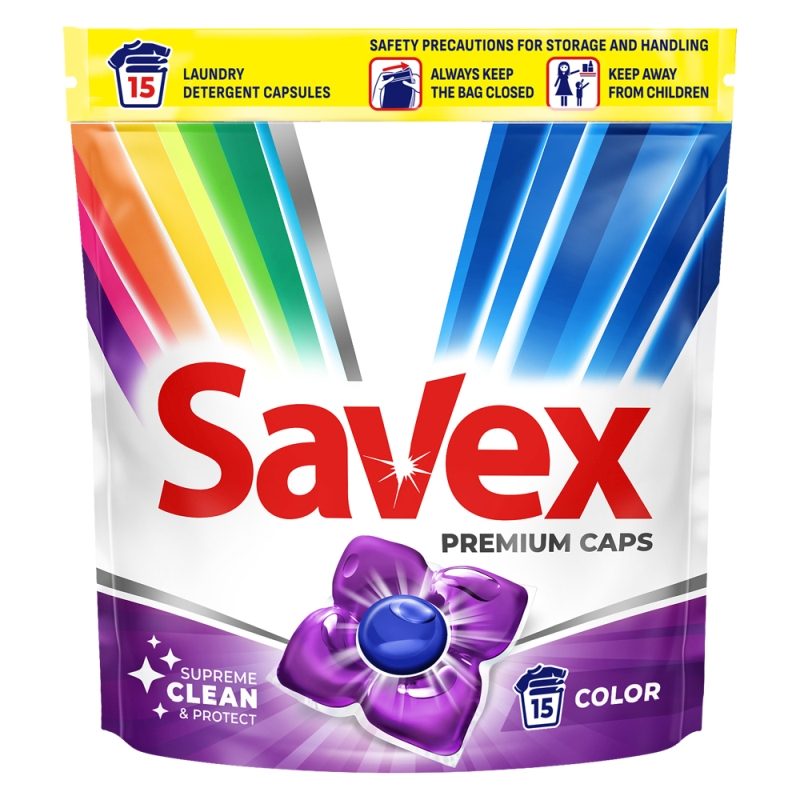 Savex Detergent Super Caps 15 buc Color