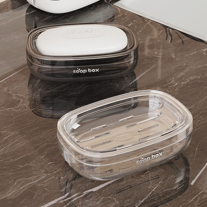 Savoniera, Pentru Blat, PET, Scurgere Optima, din Plastic, 13 x 9 x 4 cm, Gri