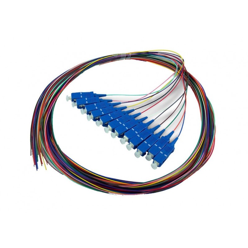 CABLU fibra optica Emtex Set 12 buc pigtail FO LC/PC, MM OM4, 50/125, 0,9mm manta LSZH, 1.5m colorate - EMTEX "SC-MM4-1.5-12COL"