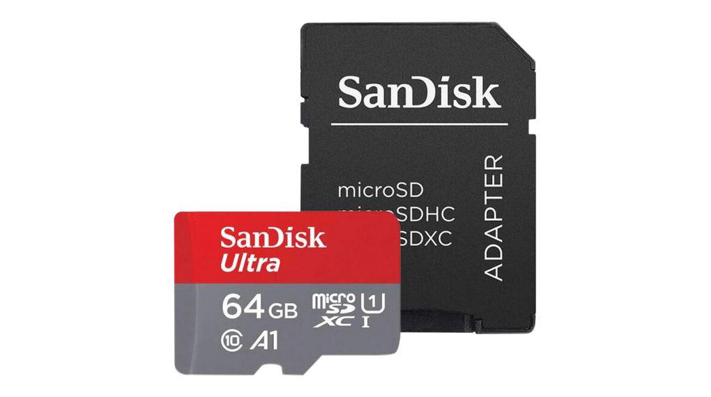 MEMORII. SD CARD Sandisk MICROSDXC 64GB CL10 SDSQUAB-064G-GN6MA, "SDSQUAB-064G-GN6MA"