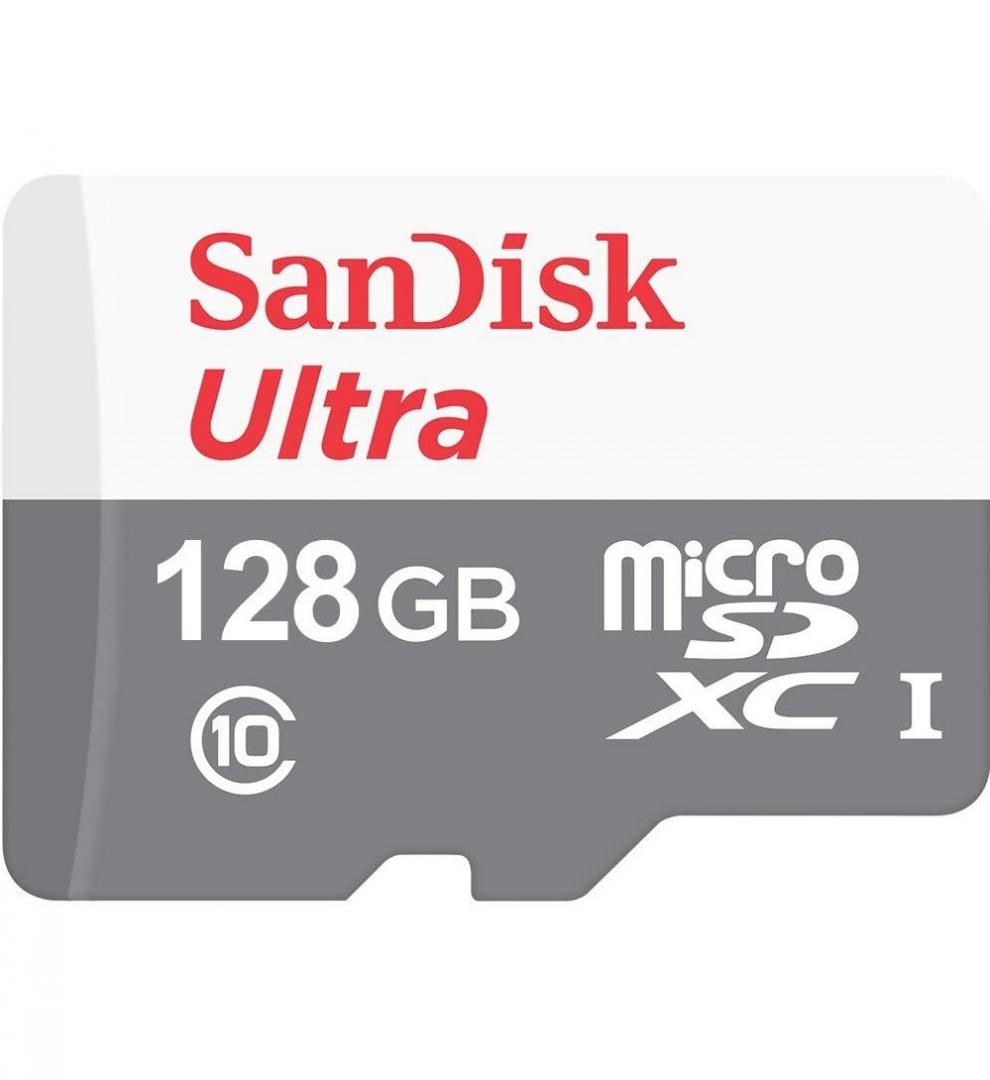 CARD MicroSD SANDISK, 128 GB, MicroSDXC, clasa 10, standard UHS-I U1, "SDSQUNR-128G-GN3MA"