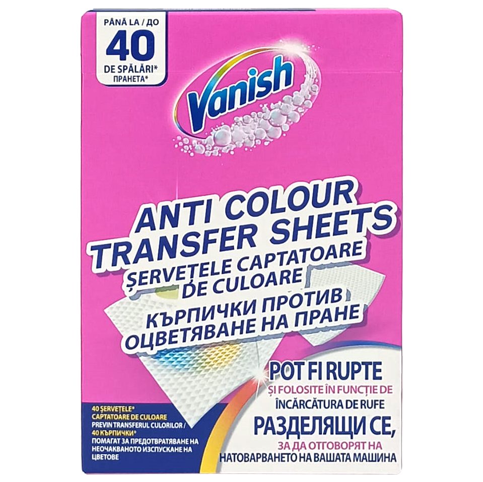 Servetele, Vanish, Captatoare Culoare 40 spalari