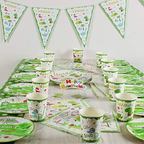 Set 10 Stegulete Tip Banner, Colectia Dino Park, 28.5 x 20 cm, din Hartie Cretata, Multicolor