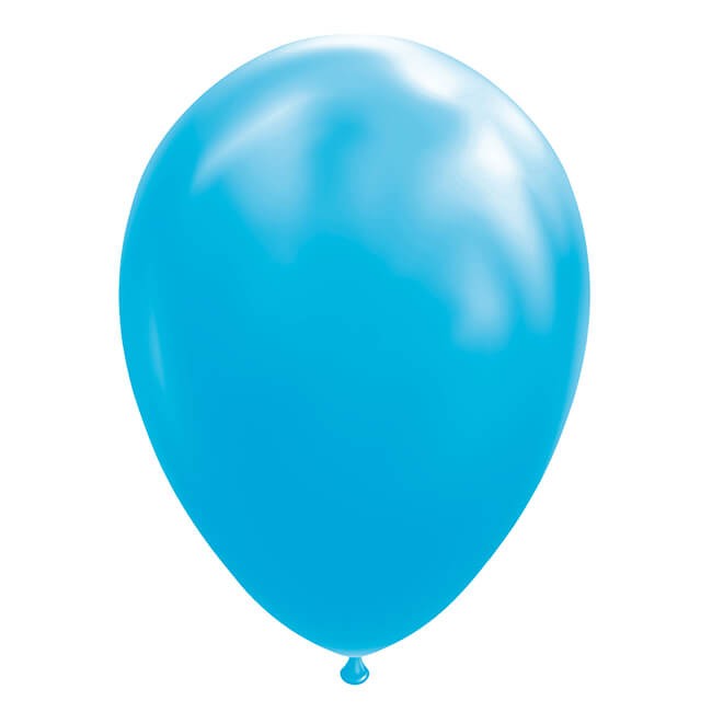 Set 12 Baloane, din Latex Standard, 30 cm, Albastru Deschis
