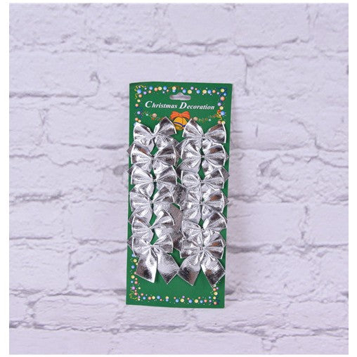Set 12 Fundite pentru Brad, 5.5 cm, din Poliester, Argintiu
