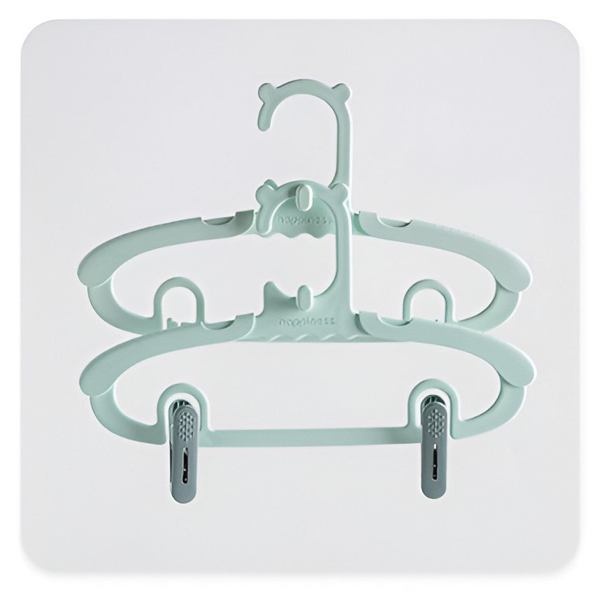 Set 10 de Cleme pentru Haine, de Prindere pentru Pantaloni, Atasabile la Umerase, 1.6x2.3x6.35 cm, Verde