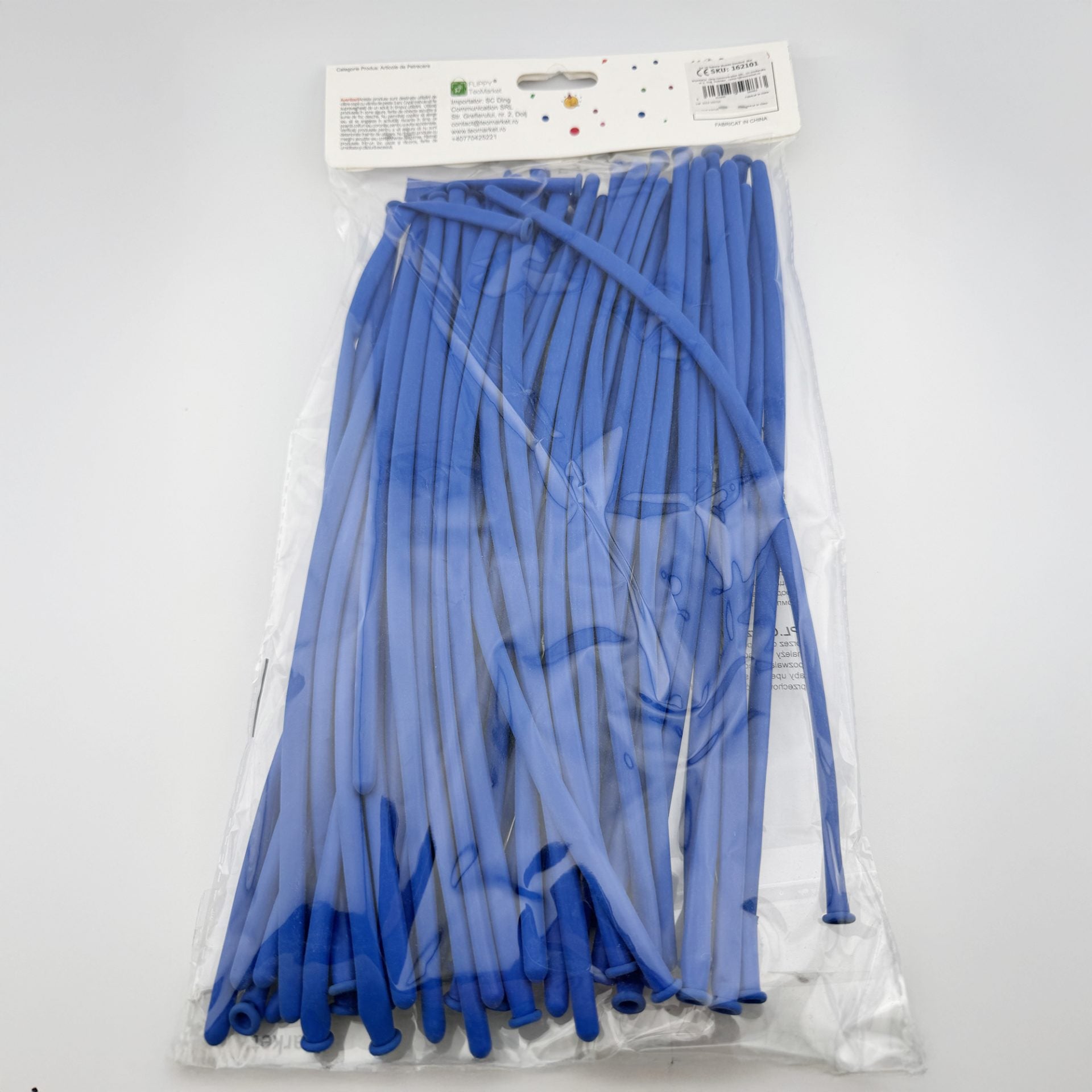 Baloane de Modelaj, Set 50 bucati, Model Standard, din Latex, 30 x 1.5 cm, 1.8 g per unitate, pana la 150 cm, Albastru