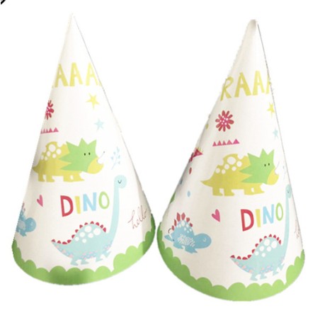 Set 6 Coifuri, Colectia Dino Park, 20 x 14 cm, din Carton, Multicolor