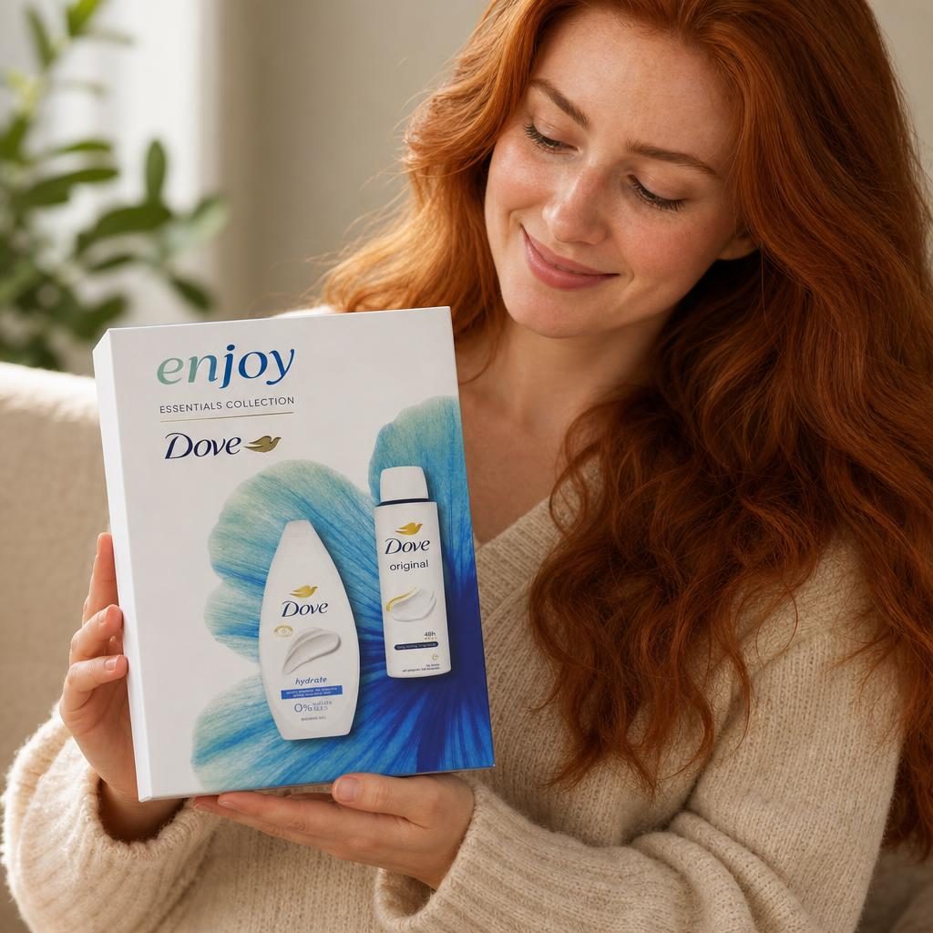 Set Cadou Dove, Gel de Dus 250 ml, Deo150 ml, Enjoy Original