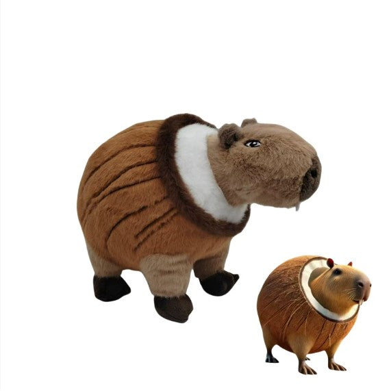 Jucarie Moale de Plus Italian Brainrot, cu Agatatoare, Model Capybara, Jucarie Moale pentru Copii, 25 x 17 cm, Maro