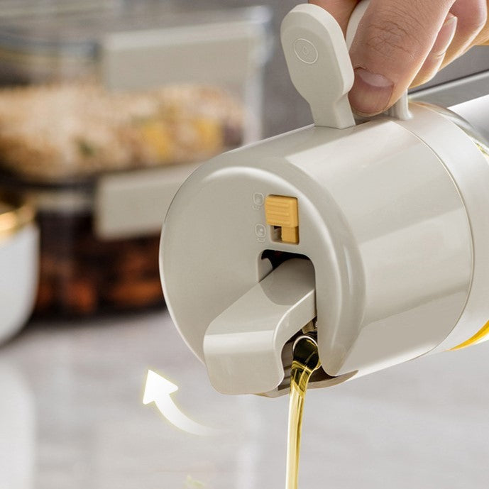Dispenser pentru Ulei, prin Curgere si Pulverizare, Deschidere si Inchidere Automata a Rezervorul, 550mL, 11.4x7.8x22.8cm, Gri