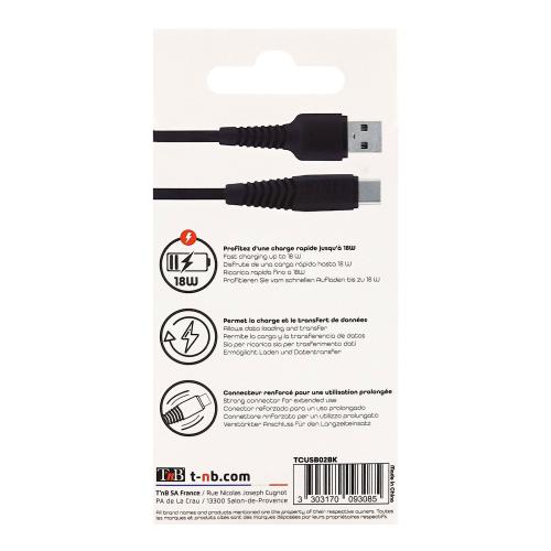 TNB USB to USB Type-C cable 2M "TCUSB02BK"