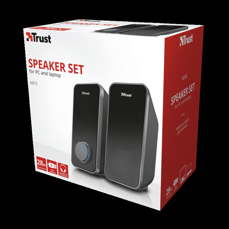 BOXE TRUST, "Arys", 2.O, RMS: 3 W (2x 1.5W) negru, "TR-20179"