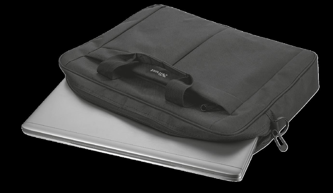 GEANTA & RUCSACURI TRUST, pt. notebook de max. 16 inch, 1 compartiment, buzunar frontal, poliester, negru, "TR-21551"