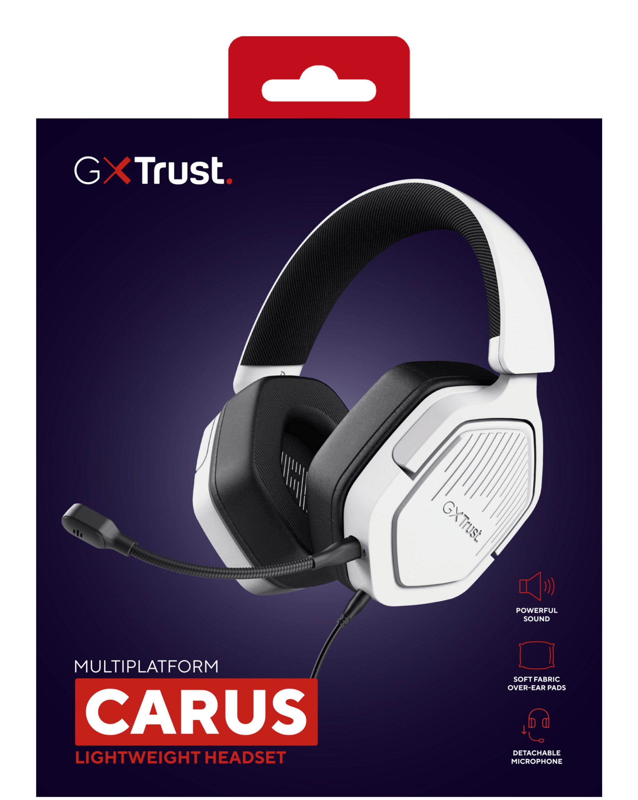 Casti Trust multiplat. GXT492 Carus alb "TR-25448"