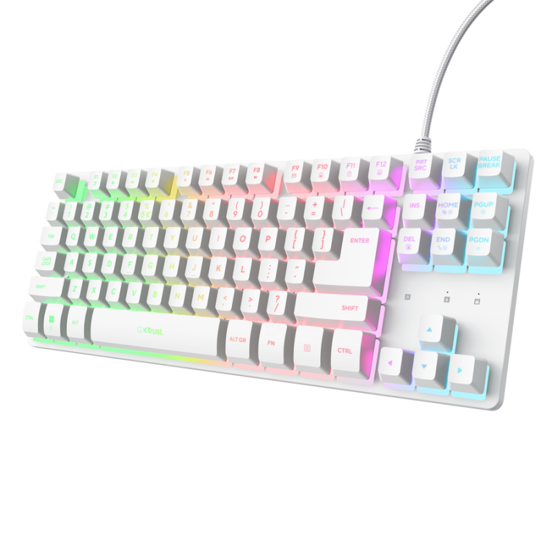 Tastatura Trust GXT833W Thado TKL, alb "TR-25894"