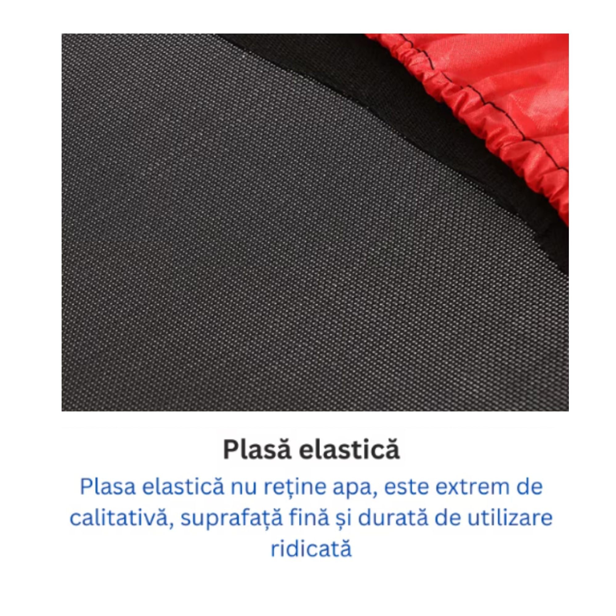 Trambulina pentru Copii, Flippy, Trambulina de Gradina, cu Plasa de Protectie si Fermoar, Interior/Exterior, Sarcina Maxima 150 kg, 140 x 116 cm, Rosu/Verde