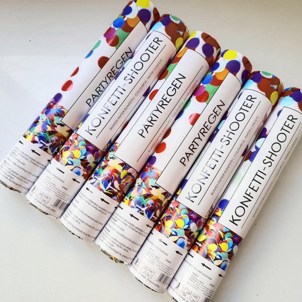 Tun de Confetti, 40 cm., Model Konffetti Shooter, Paiete din Hartie, Multicolor