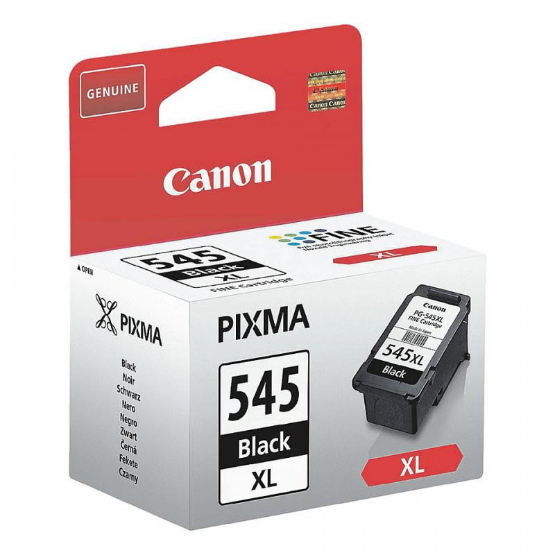 Cartus Cerneala Original Canon Black, PG-545XL, pentru Pixma IP2850|MG2450|MG2455|MG2550|MG2550S|MG2950|MG3050|MG3051|MG3052|MG3053|MX495 Black|MX495 White|TR4550|TS205|TS305|TS3150|TS315, , , "BS8286B001AA"