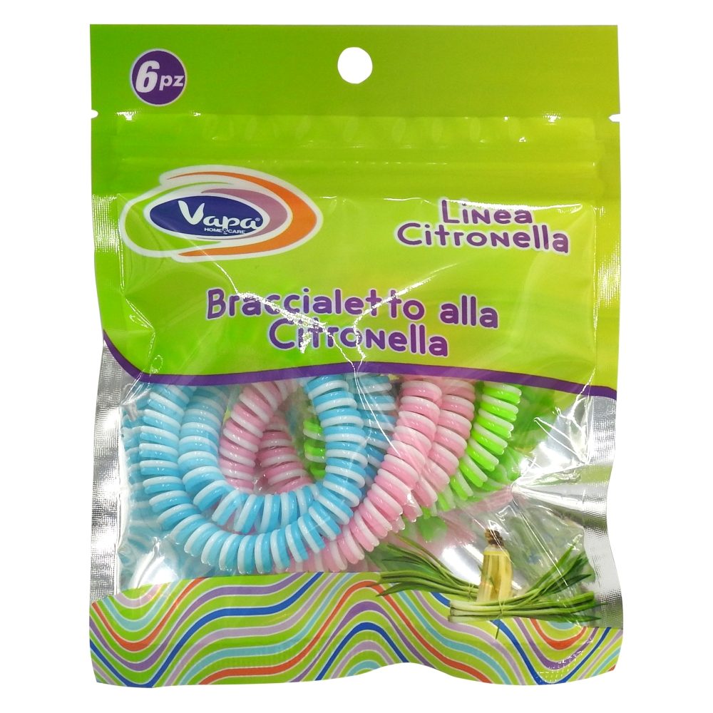 Vapa Bratari Anti Tantari Citronella 6 piese Parfumate