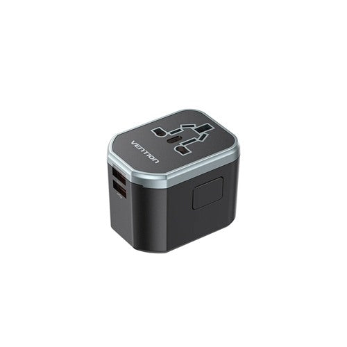 Adaptor universal de calatorie retea Vention, 20W, PD 20W, QC 18W, negru, "FJCB0" - 6922794775930
