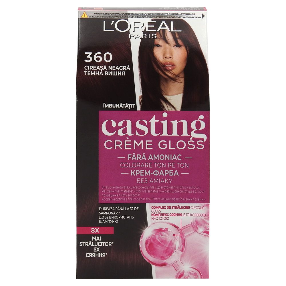 Vopsea pentru Par, Casting Creme Gloss, 360 Cireasa Neagra