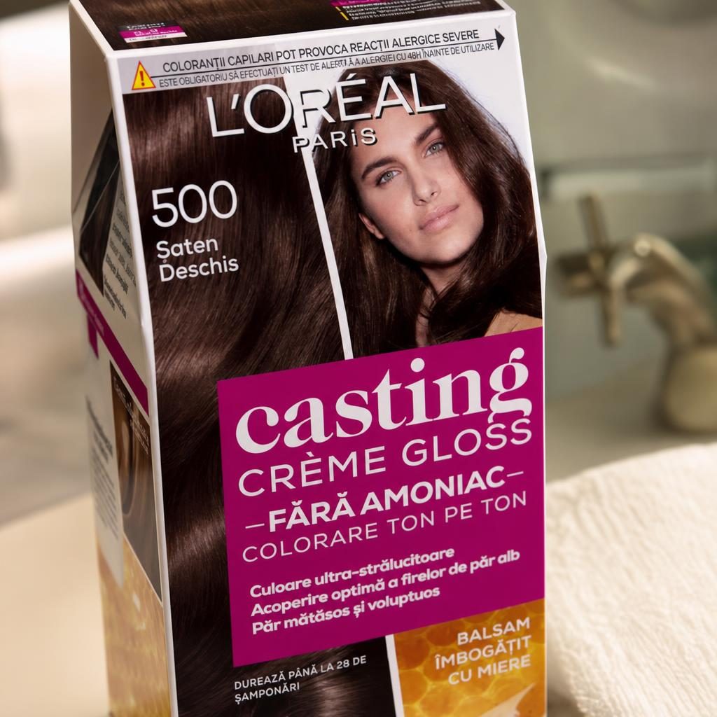 Vopsea pentru Par, Casting Creme Gloss, 500 Saten Deschis