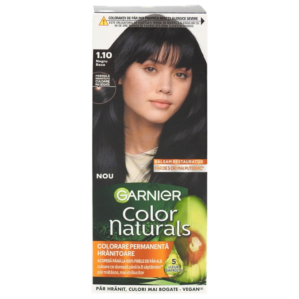Vopsea pentru Par, Garnier Color Naturals, 1.1 Negru Rece