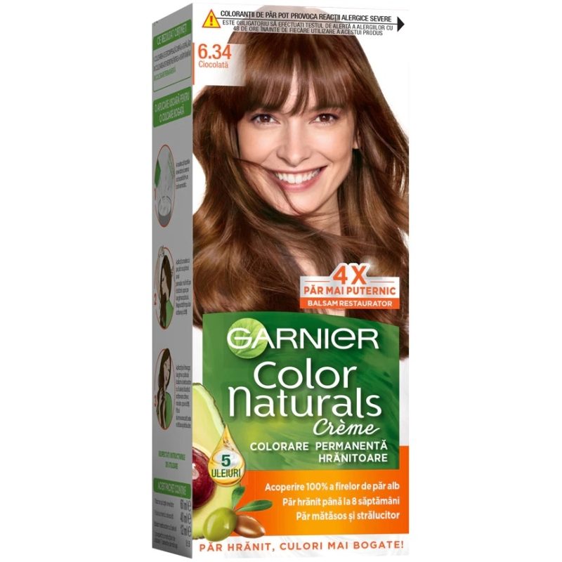 Vopsea pentru Par, Garnier Color Naturals, 6/34 Ciocolata