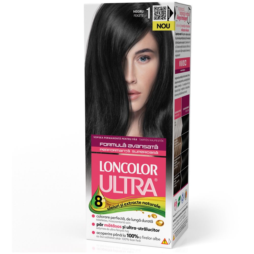 Vopsea pentru Par, Loncolor Ultra, 1 Negru
