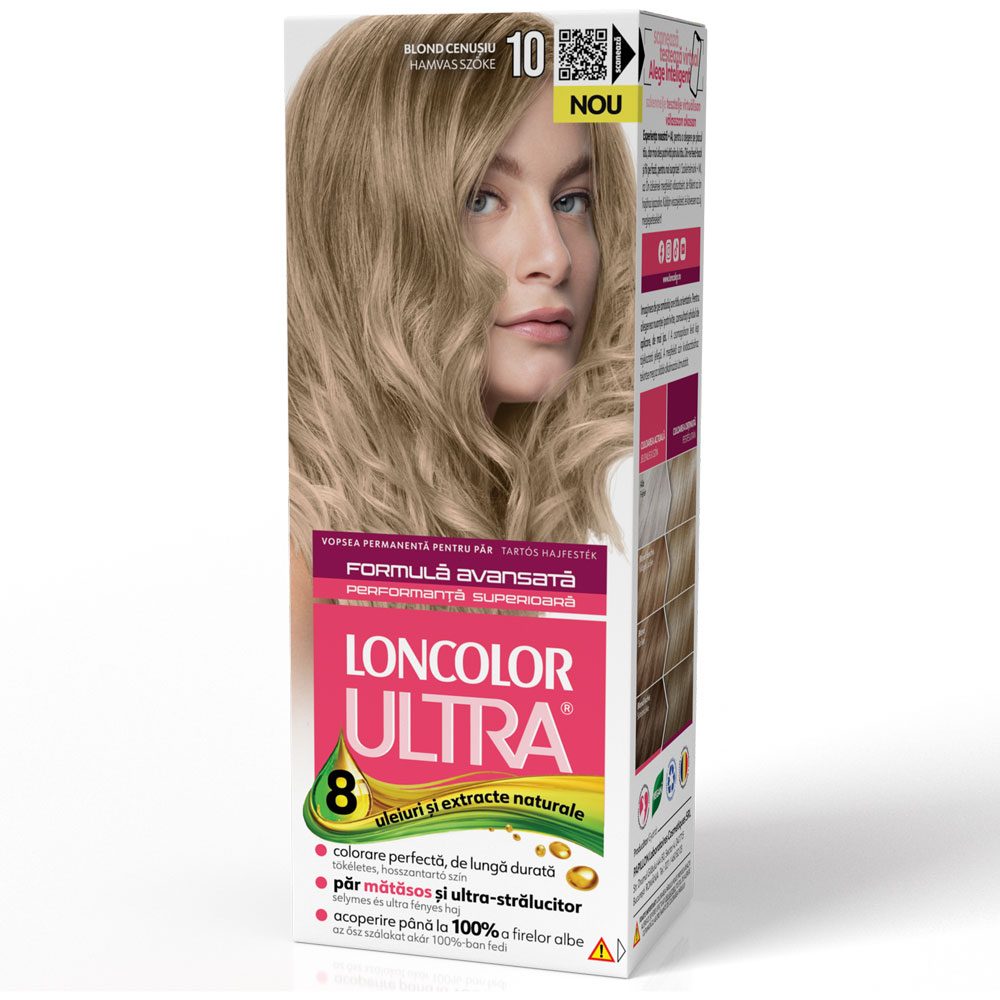 Vopsea pentru Par, Loncolor Ultra, 10 Blond Cenusiu
