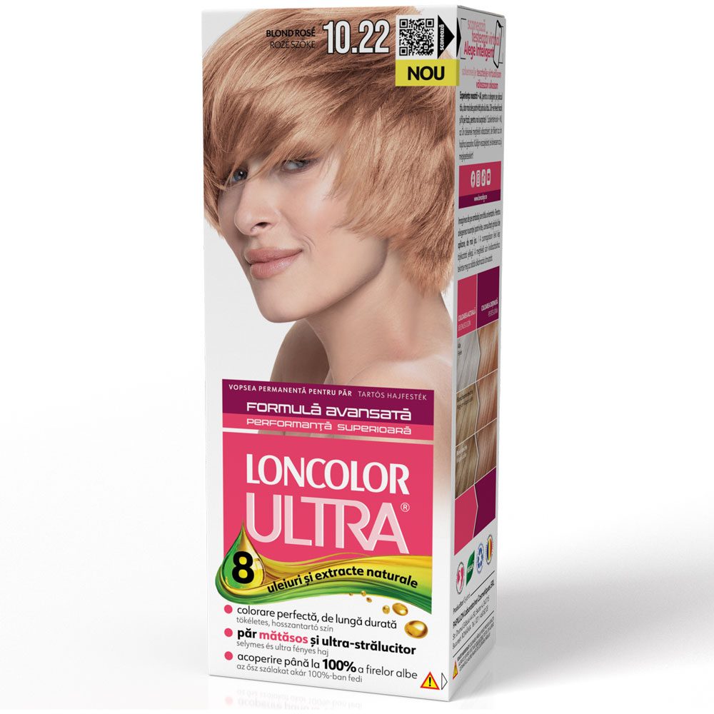 Vopsea pentru Par, Loncolor Ultra, 10/22 Blond Rose