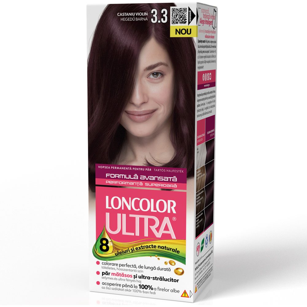 Vopsea pentru Par, Loncolor Ultra, 3/3 Castaniu Violin