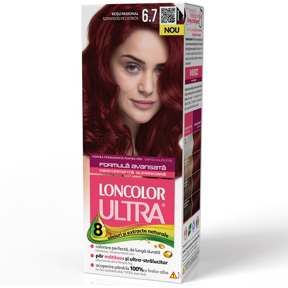 Vopsea pentru Par, Loncolor Ultra, 6/7 Rosu Pasional