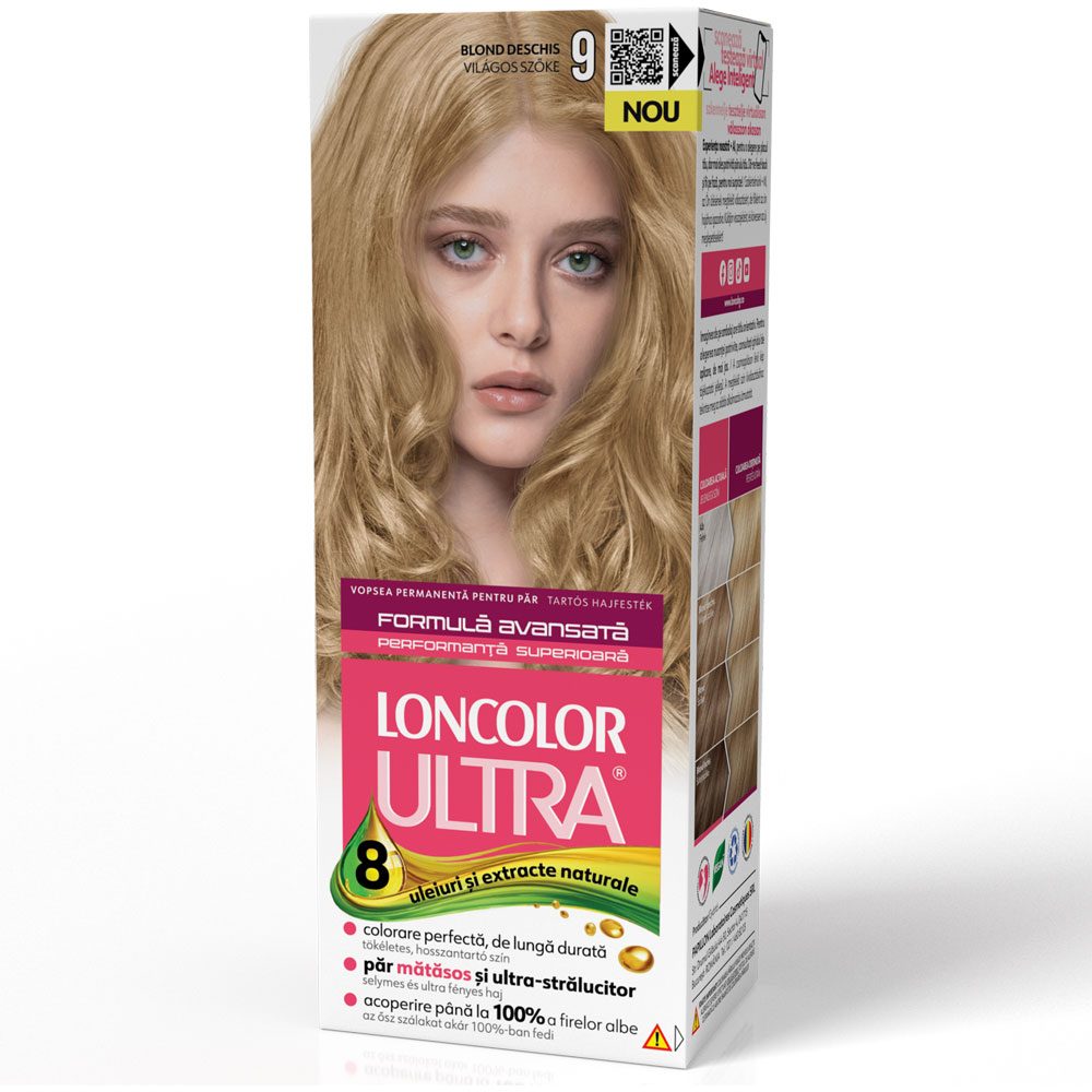 Vopsea pentru Par, Loncolor Ultra, 9 Blond Deschis