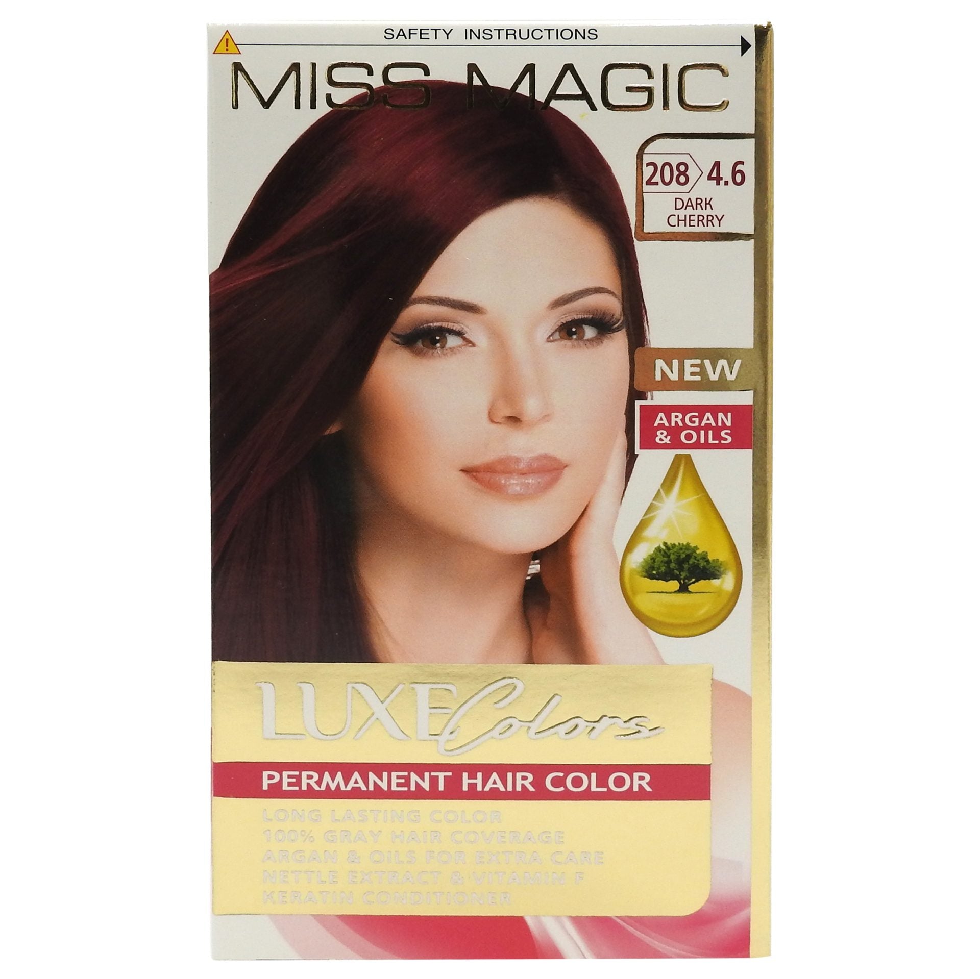Vopsea pentru Par, Miss Magic, nr. 208 4.6 Dark Cherry