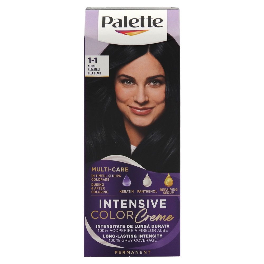 Vopsea pentru Par, Palette Icc, C1/1-1 Negru Albastrui