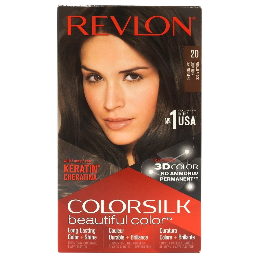 Vopsea pentru Par, Revlon Color Silk, 20 Brown Black