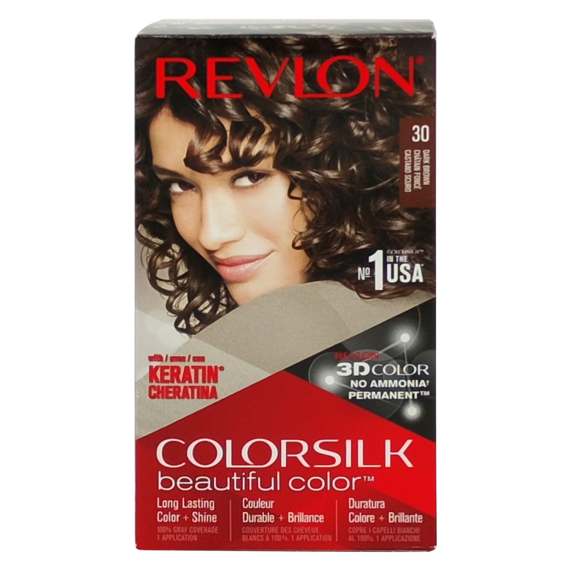 Vopsea pentru Par, Revlon Color Silk, 30 Dark Brown