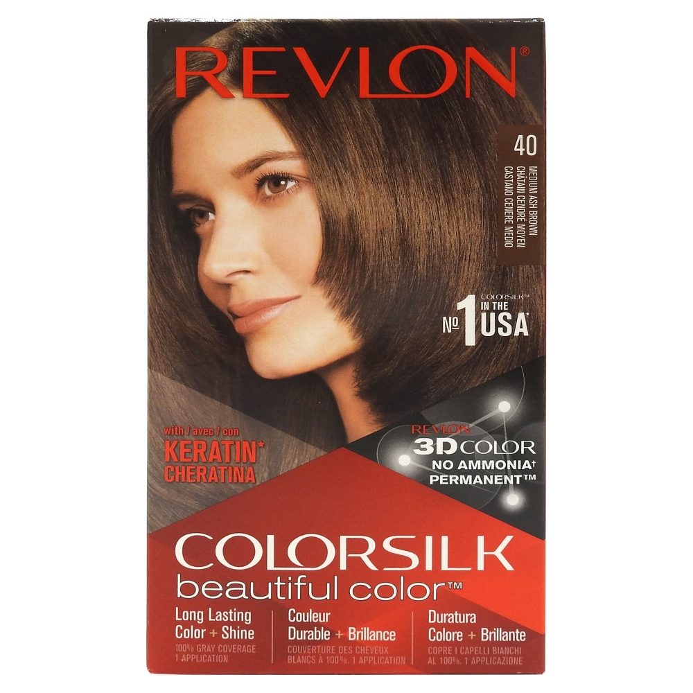 Vopsea pentru Par, Revlon Color Silk, 40 Medium Ash Brown