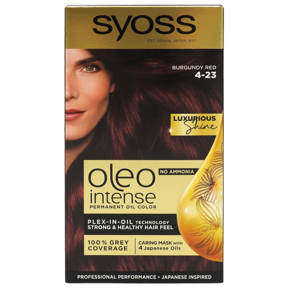 Vopsea pentru Par, Syoss, Oleo 4/23 Burgundy Red