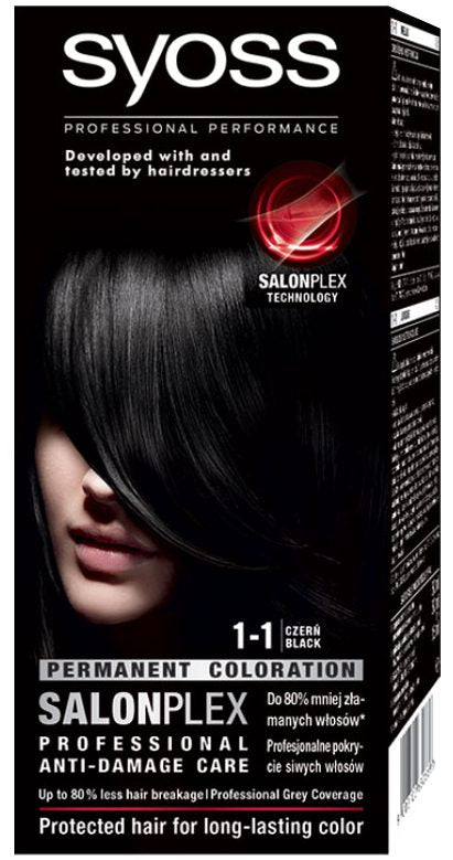 Vopsea pentru Par, Syoss Professional, 1-1 Negru