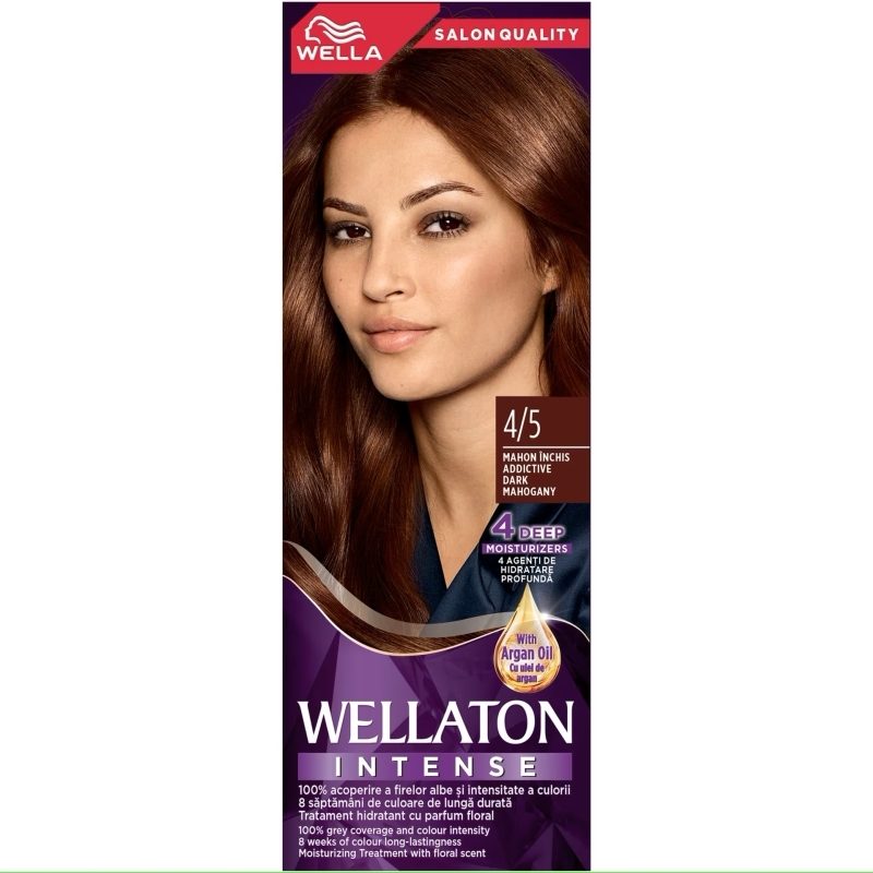Vopsea pentru Par, Wellaton, 4/5 Mahon Inchis