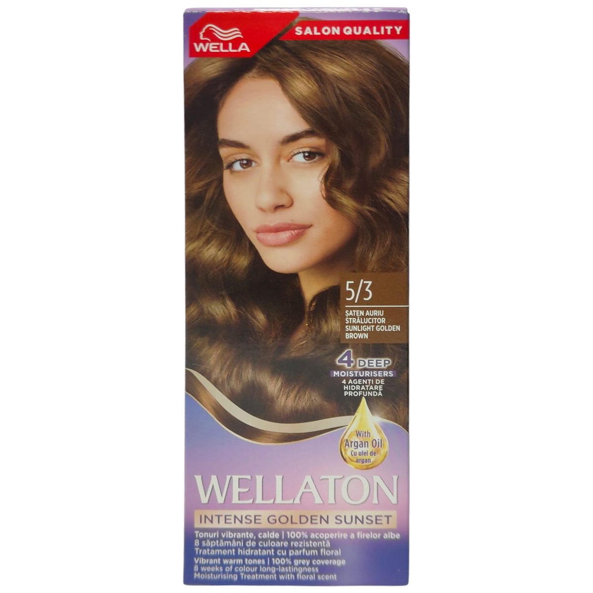 Vopsea pentru Par, Wellaton, 5/3 Gold Brown