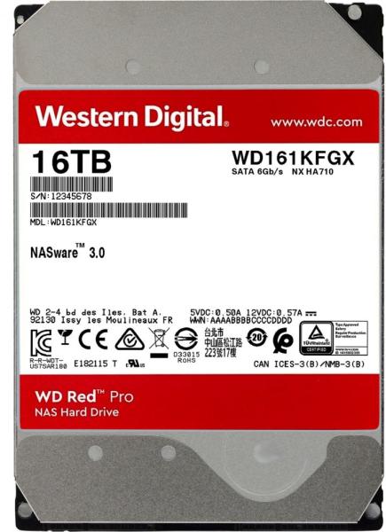 HDD WD 16TB, Red Pro, 7.200 rpm, buffer 512 MB, pt NAS, "WD161KFGX"