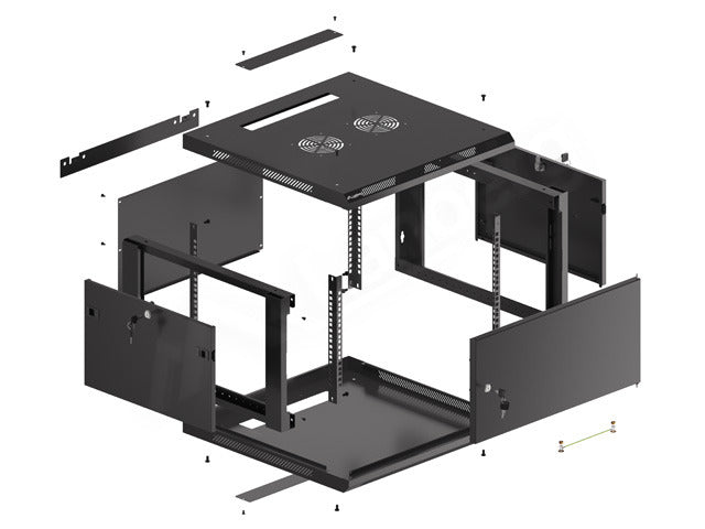 Dulap rack de perete 19", 6U negru "WF01-6606-00B"