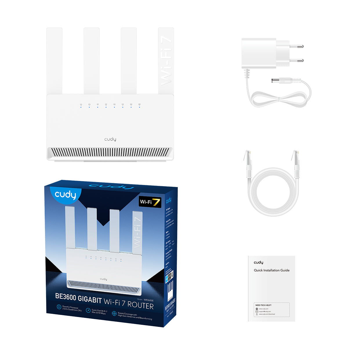 CUDY BE3600 Gigabit Wi-Fi 7 Router "WR3600E"
