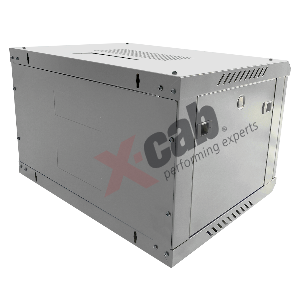 Cabinet metalic perete 19", tip rack wallmount, 9U 600x450 mm, Xcab Gri "Xcab-9U45S.7035"