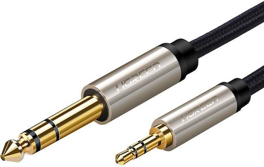 CABLU audio Ugreen, "AV127" TRS jack 3.5 mm (T) la jack 6.35 mm (T), lungime 2m, gri "10628" - 6957303816286